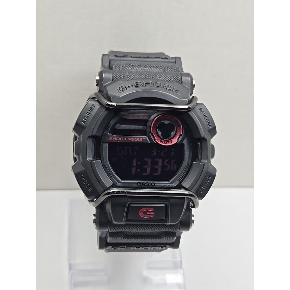 Casio G Shock GD400 1 Black Red Digital Mens Watch New Battery Timer Alarm 200M